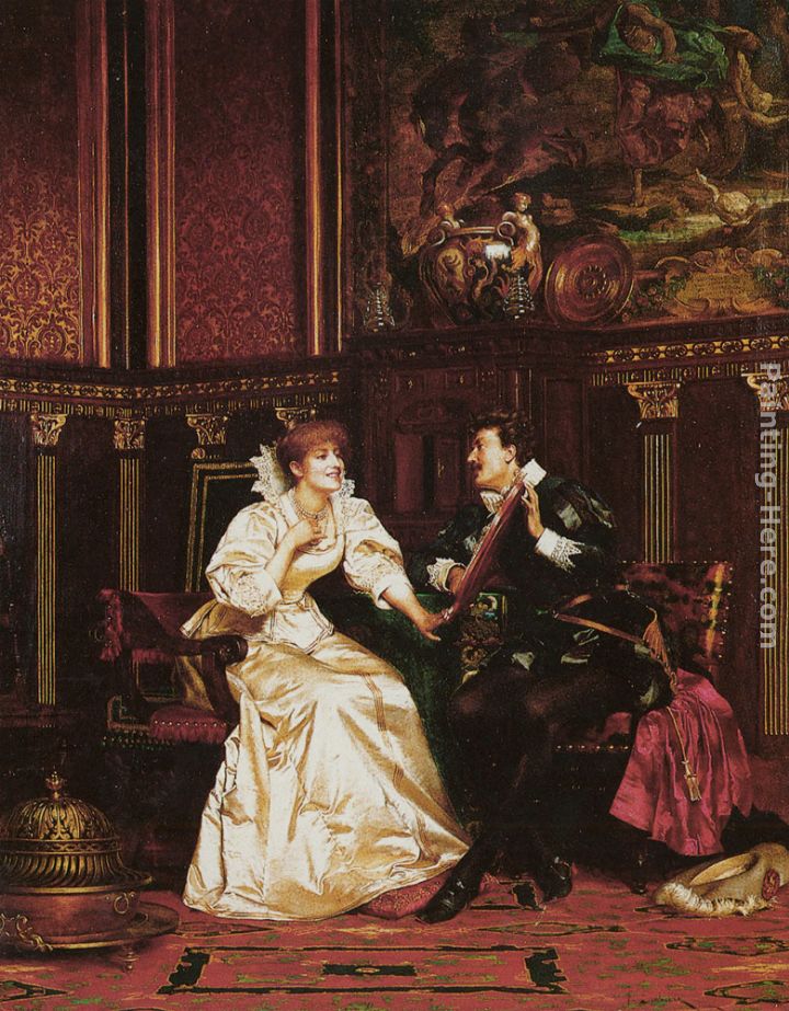 The Pearl Necklace painting - Frederic Soulacroix The Pearl Necklace art painting